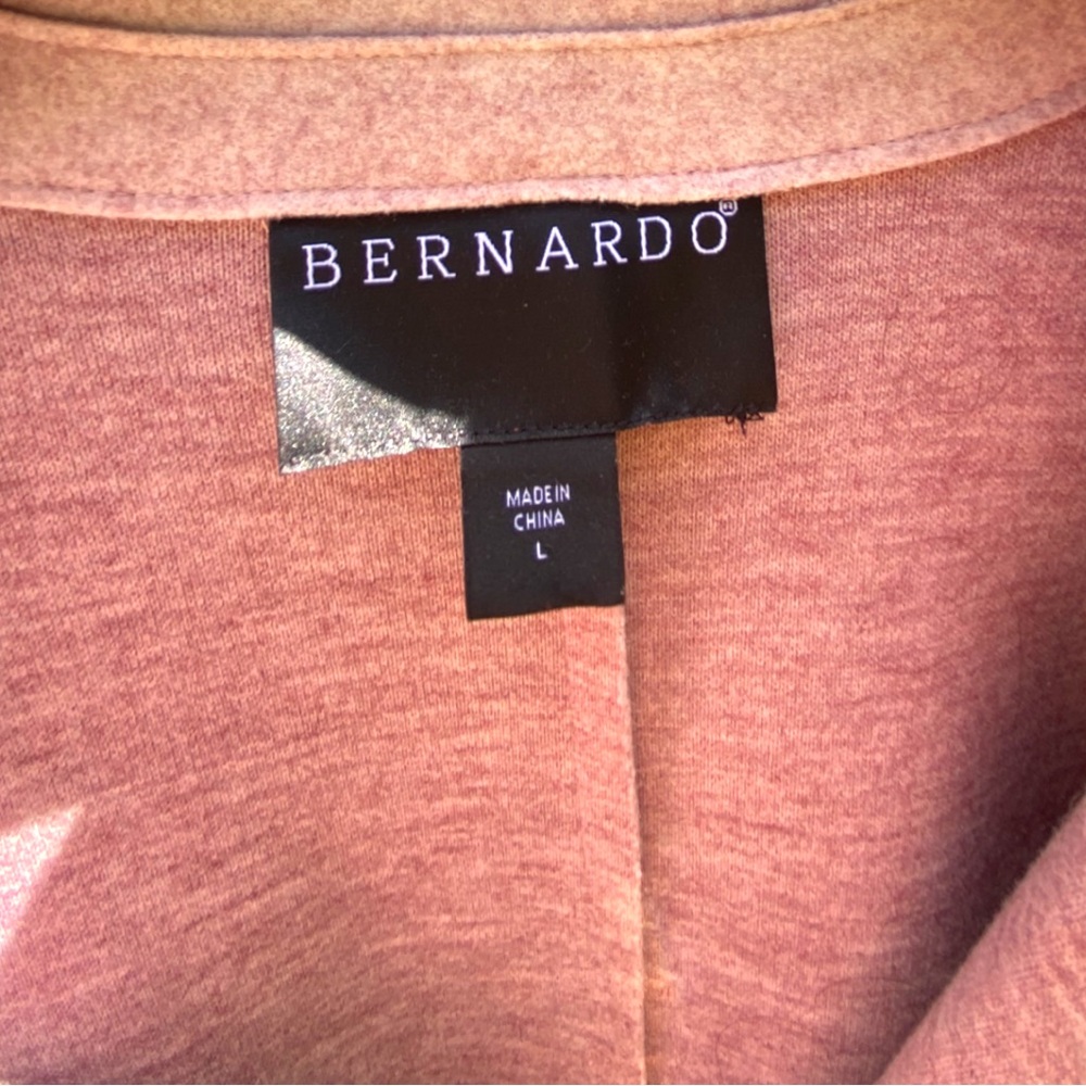 ⭐️HP⭐️ Bernardo Longline Coat Jacket Felt Button Front Blush Pink Large EUC - Picture 6 of 14